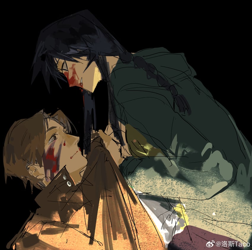 serizawa chiemi and fusaishi haruaki (raging loop) drawn by lostack