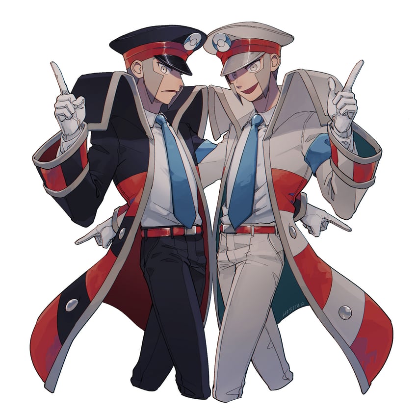 ingo and emmet (pokemon and 1 more) drawn by akamtvahosi