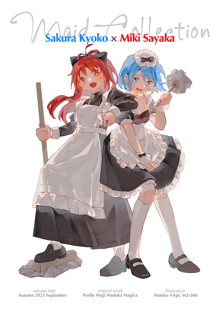miki sayaka and sakura kyoko (mahou shoujo madoka magica) drawn by moieko