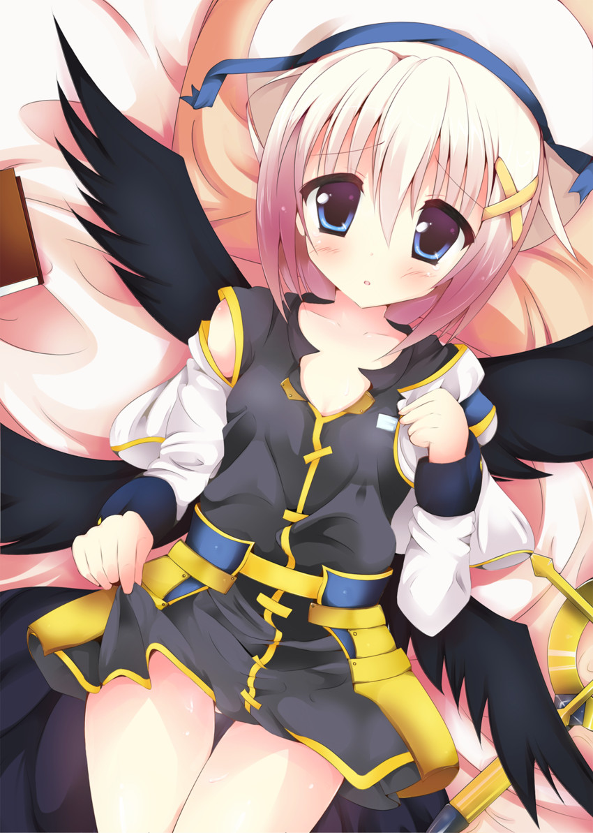 yagami hayate, schwertkreuz, and tome of the night sky (lyrical nanoha and 2 more) drawn by mil_(siratamamil)