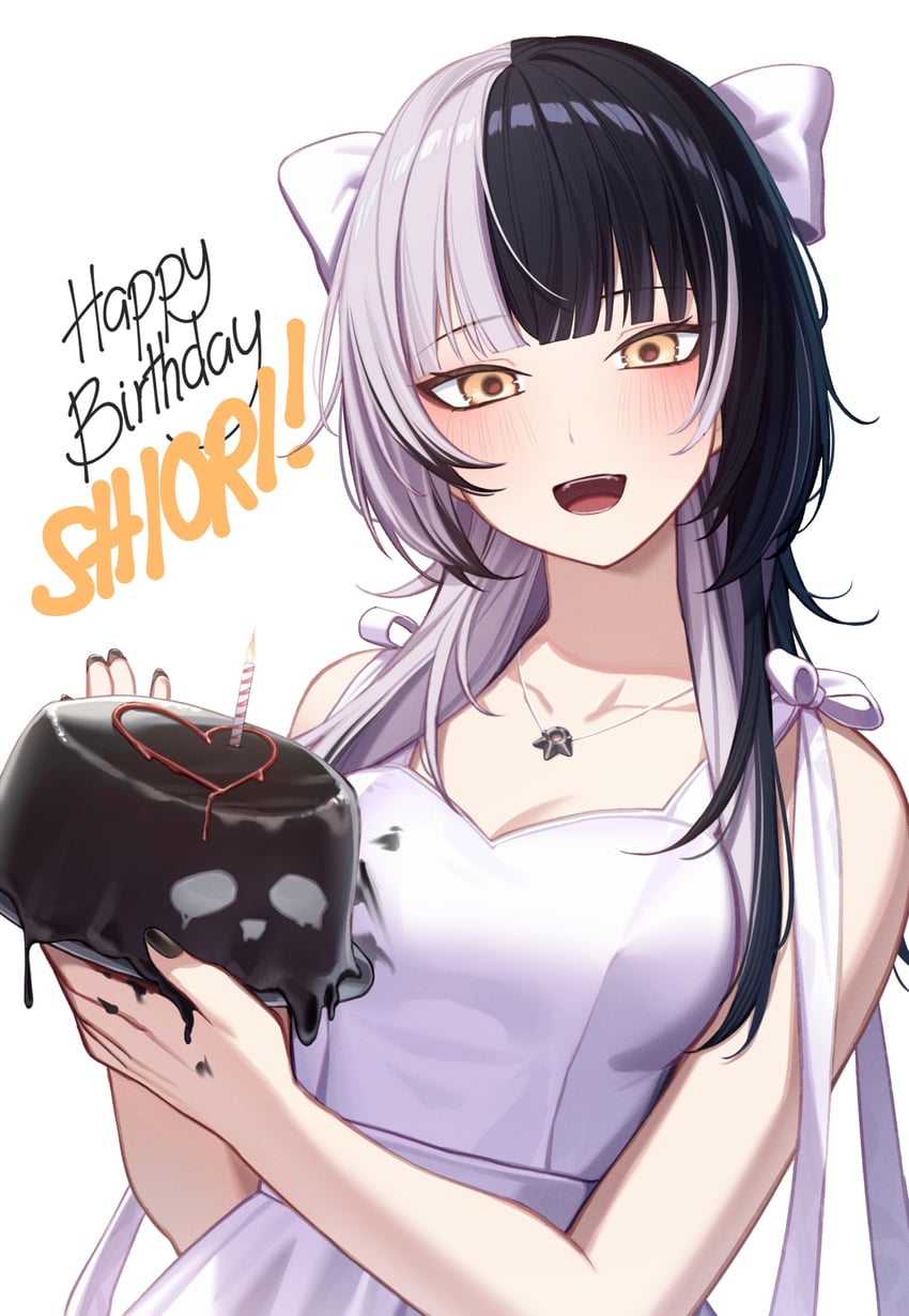 shiori novella and yorick (hololive and 1 more) drawn by resu_desu