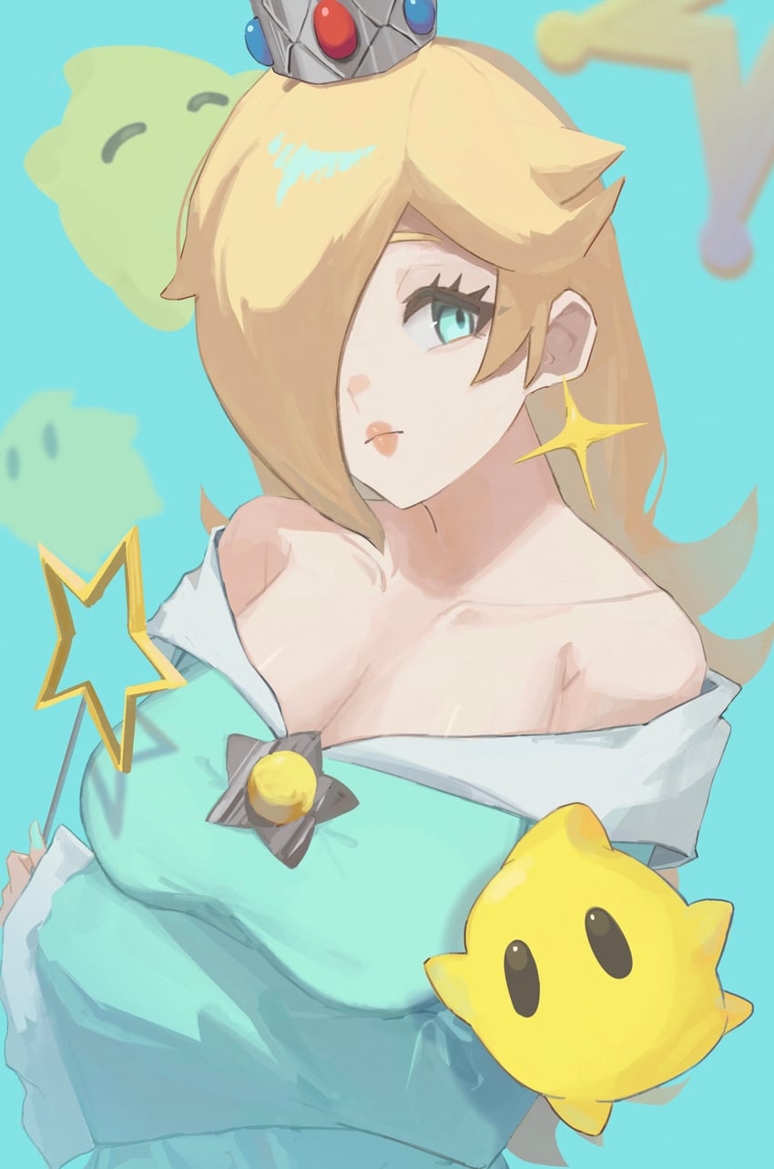 rosalina and luma (mario and 1 more) drawn by ka_doku