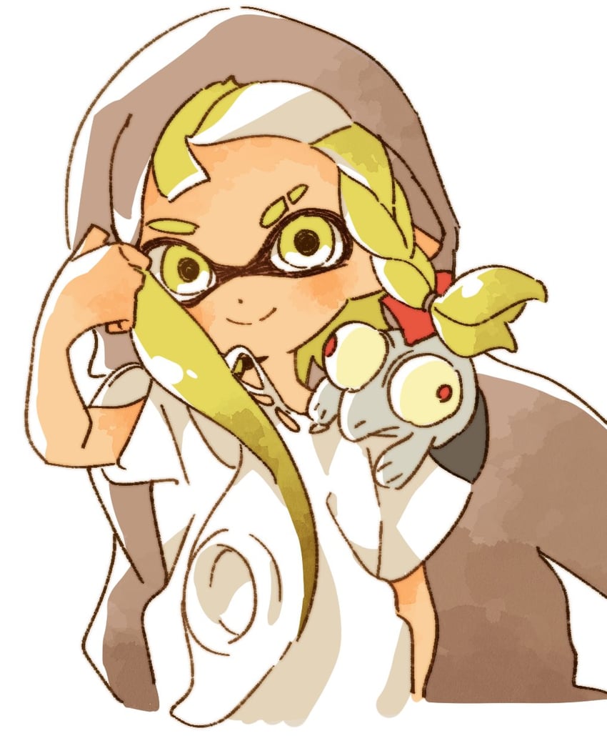 inkling player character, inkling girl, smallfry, agent 3, and veronika (splatoon and 1 more) drawn by namori