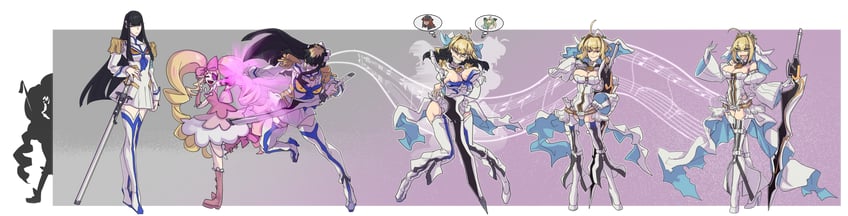 kiryuuin satsuki, junketsu, nero claudius, and harime nui (fate and 2 more) drawn by kamuify