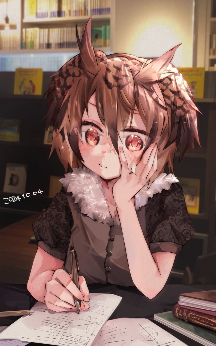 eurasian eagle owl (kemono friends) drawn by nanana_(nanana_iz)