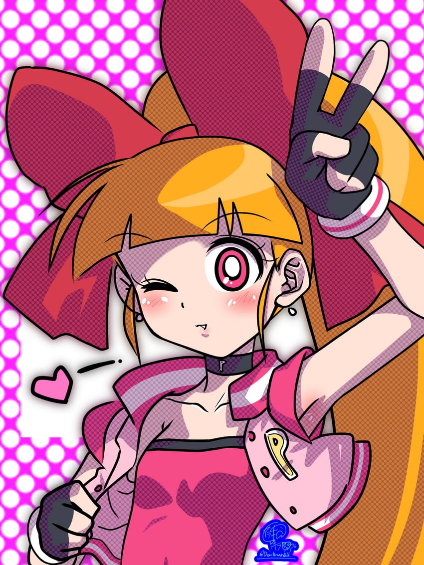 akazutsumi momoko and hyper blossom (powerpuff girls z) drawn by arakiakira_no_kobeya