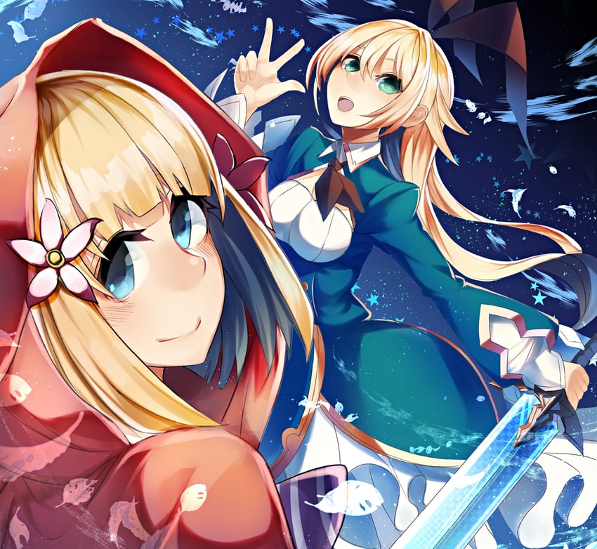 alice and red riding hood (grimms notes) drawn by hatahata_p_(taritari1648)