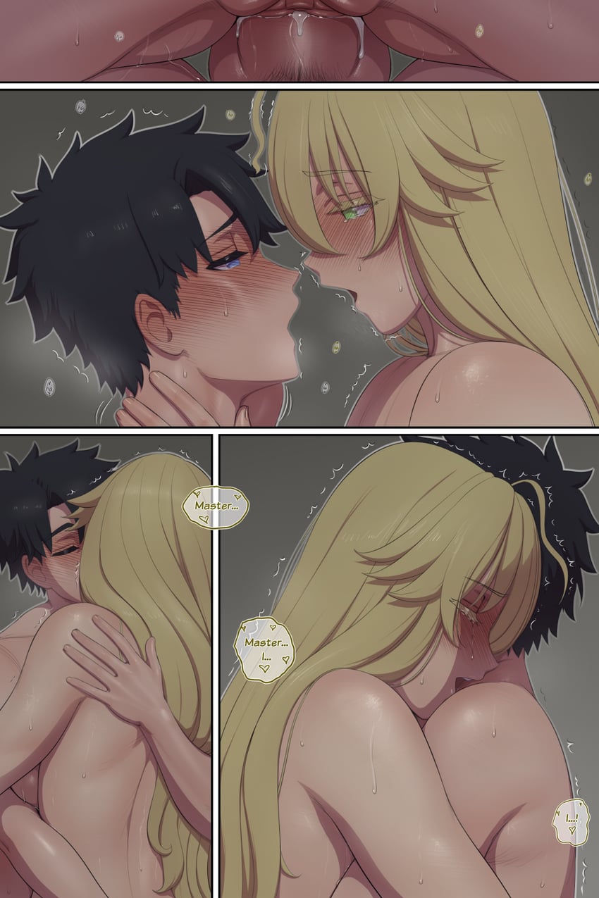 artoria pendragon and fujimaru ritsuka (fate and 1 more) drawn by lvl_(sentrythe2310)