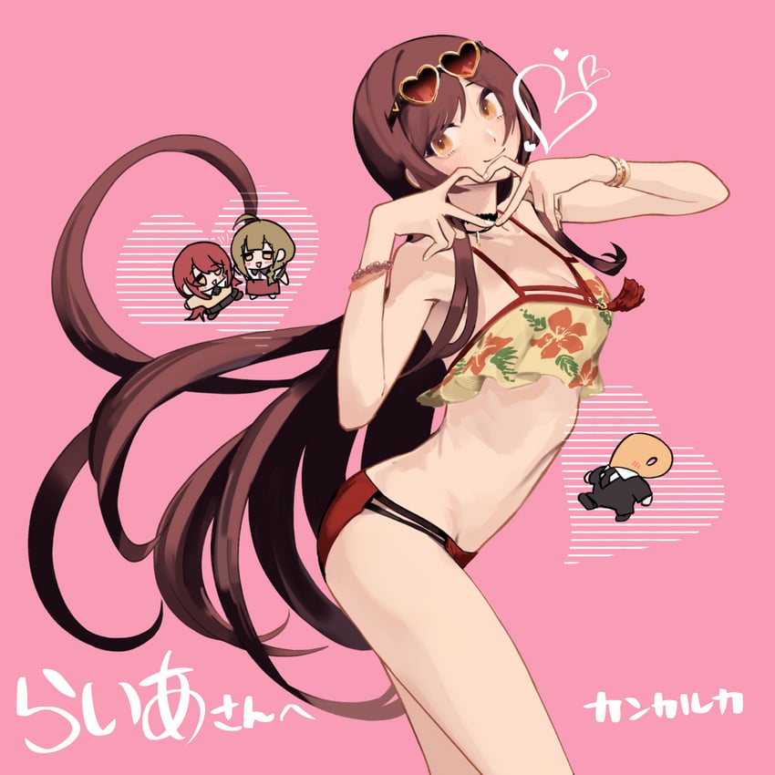 producer, p-head producer, osaki amana, kuwayama chiyuki, and osaki tenka (idolmaster and 1 more) drawn by kankarka