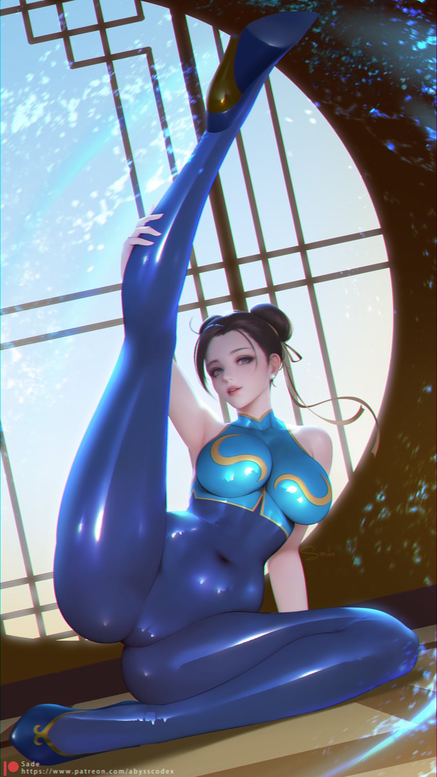 chun-li (street fighter and 1 more) drawn by sade_abyss