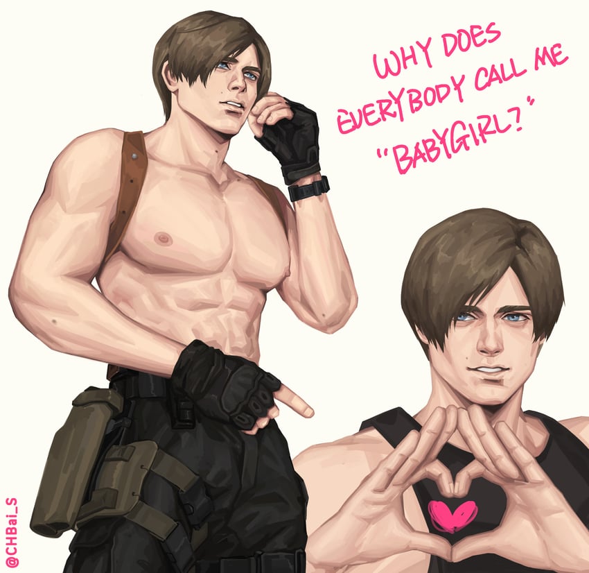 leon s. kennedy (resident evil and 1 more) drawn by chbai_s