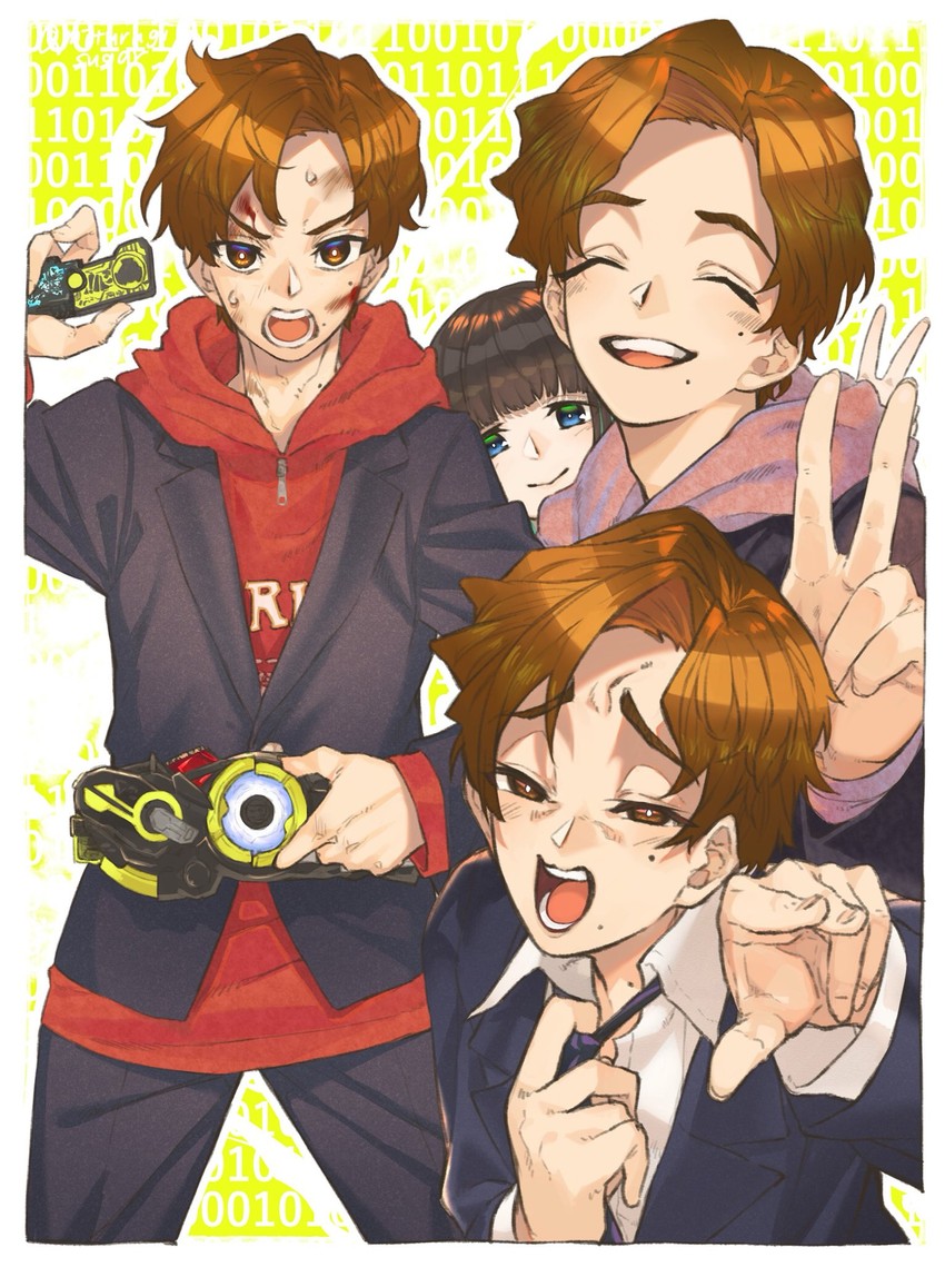 is and hiden aruto (kamen rider and 1 more) drawn by mitsurugi_sugar