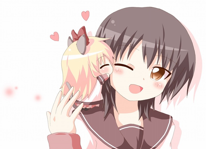 toshinou kyouko and funami yui (yuruyuri) drawn by kagerou_(kers)