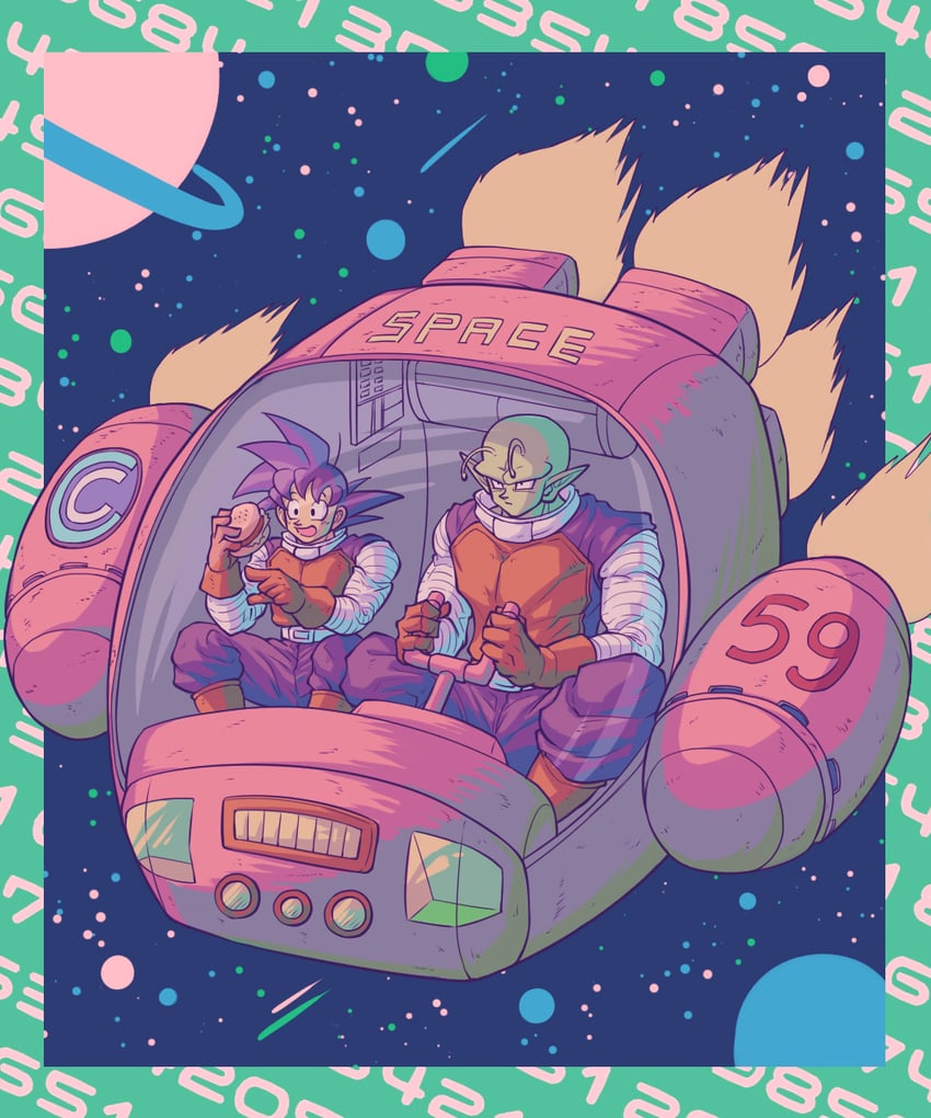 son goku and piccolo (dragon ball and 1 more) drawn by koukyouji