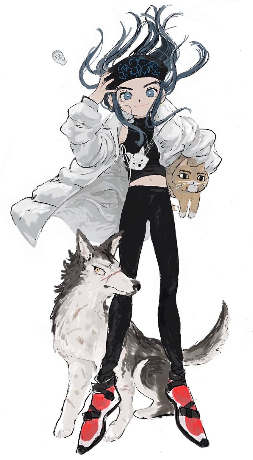 sugimoto saichi, ogata hyakunosuke, and asirpa (golden kamuy) drawn by kinuc
