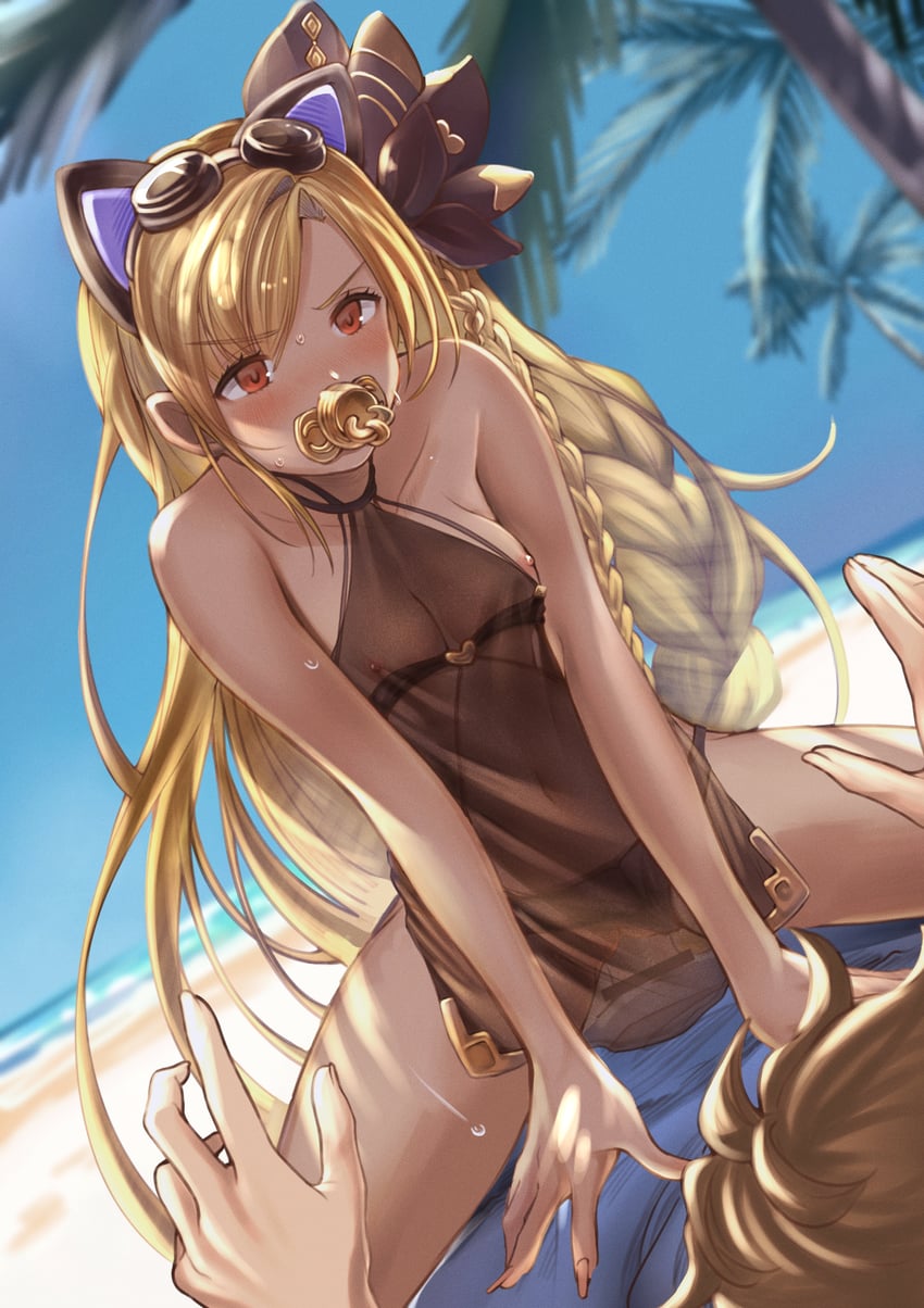 gran and helel ben shalem (granblue fantasy) drawn by nyapanu