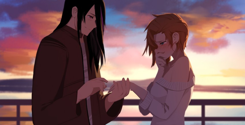 nora valkyrie and lie ren (rwby) drawn by dishwasher1910