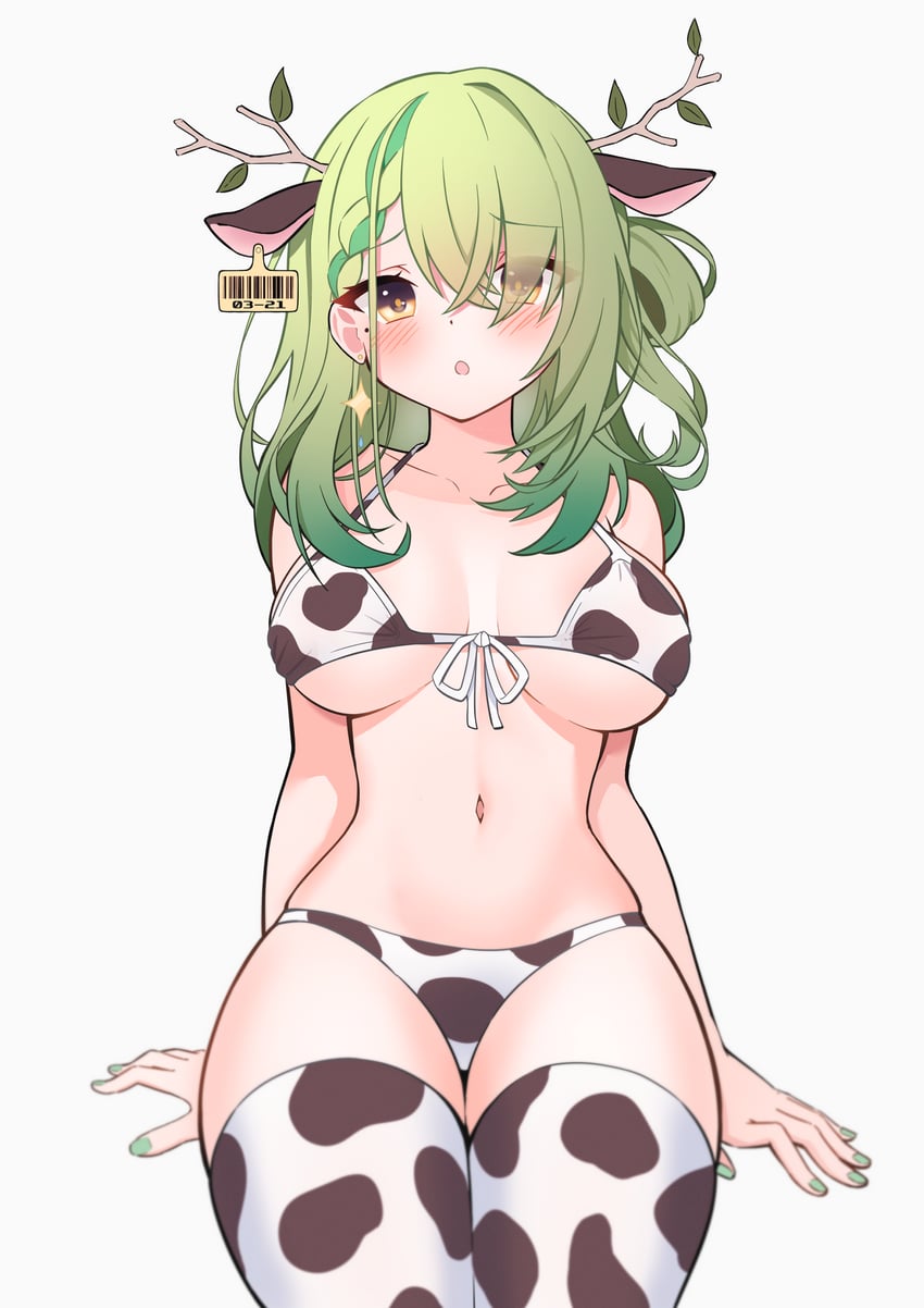 ceres fauna (hololive and 1 more) drawn by bakedmonogamy