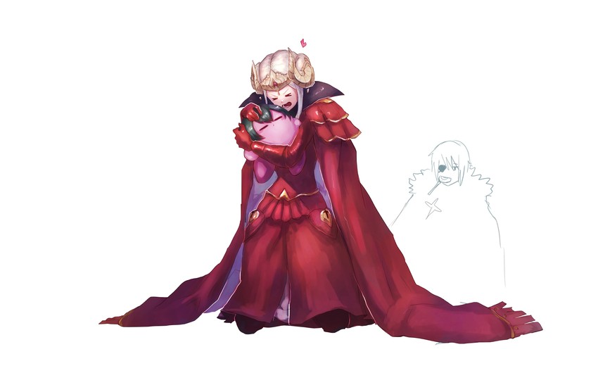 kirby, edelgard von hresvelg, and dimitri alexandre blaiddyd (fire emblem and 3 more) drawn by shiburingaru