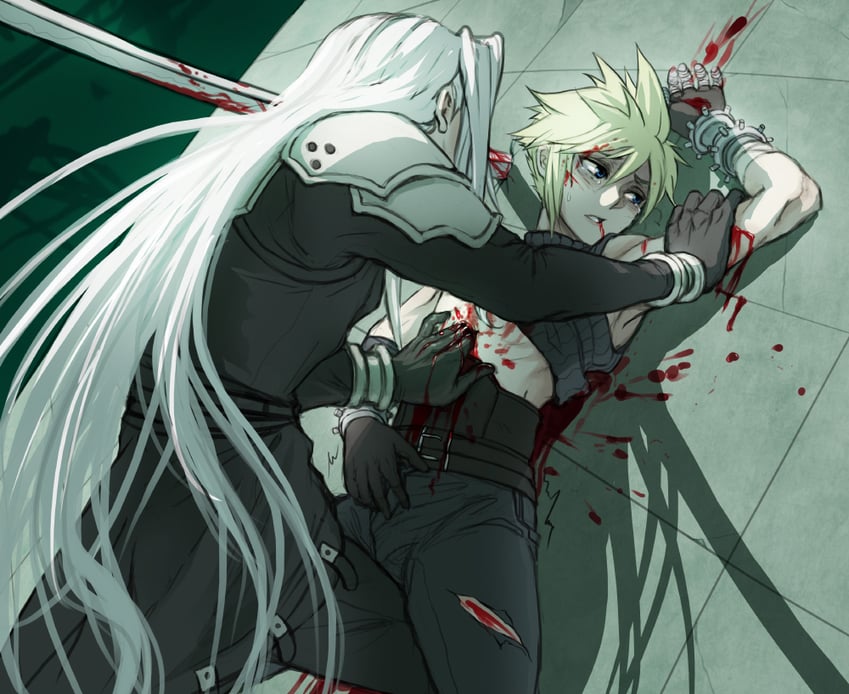 cloud strife and sephiroth (final fantasy and 2 more) drawn by cloudcloudcloud
