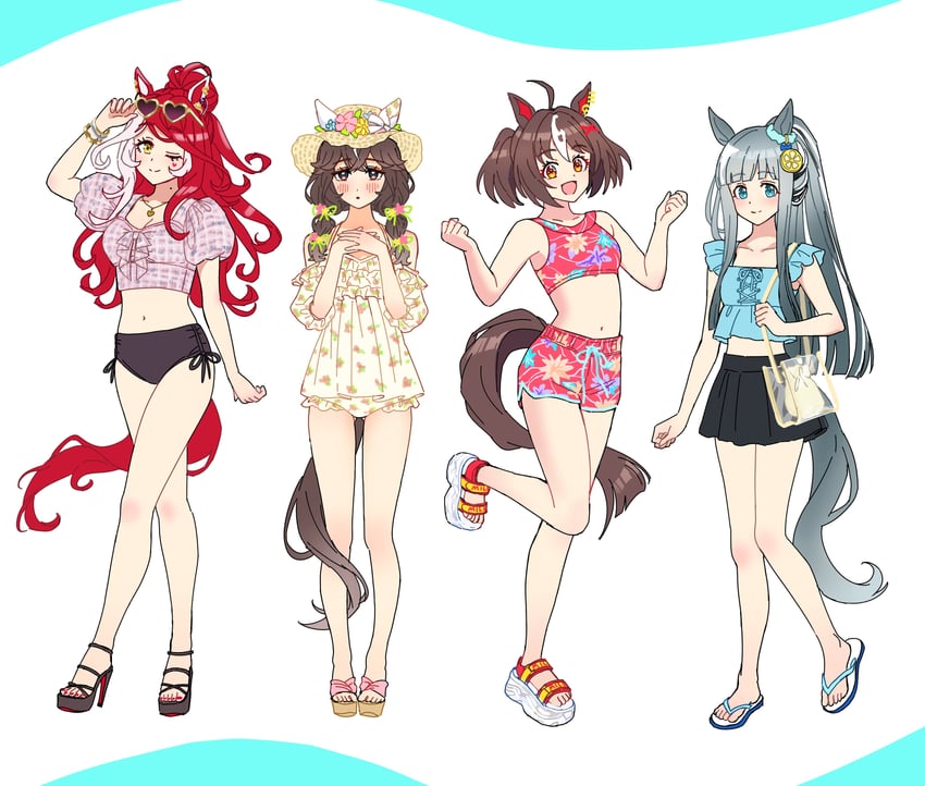chrono genesis, curren bouquetd'or, gran alegria, and loves only you (umamusume) drawn by reimei_(hokanko_i)