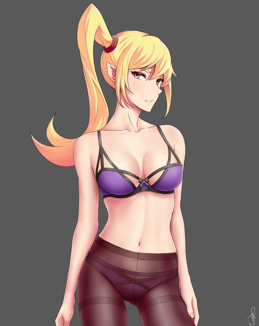 oshino shinobu and kiss-shot acerola-orion heart-under-blade (monogatari and 1 more) drawn by j_adsen