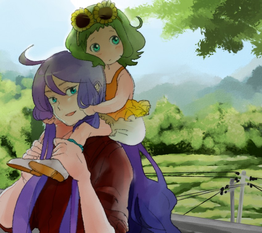 gumi and kamui gakupo (vocaloid) drawn by agata_no_michi