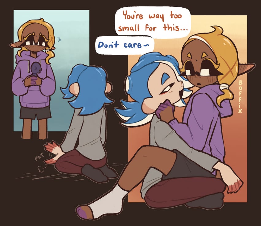 shiver and frye (splatoon and 1 more) drawn by boffix