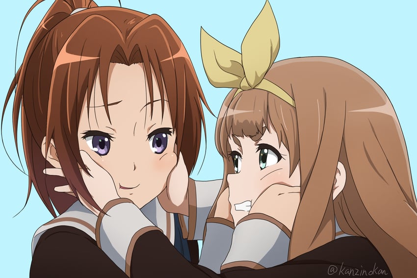 nakagawa natsuki and yoshikawa yuuko (hibike! euphonium) drawn by kicchi_(tmgk)