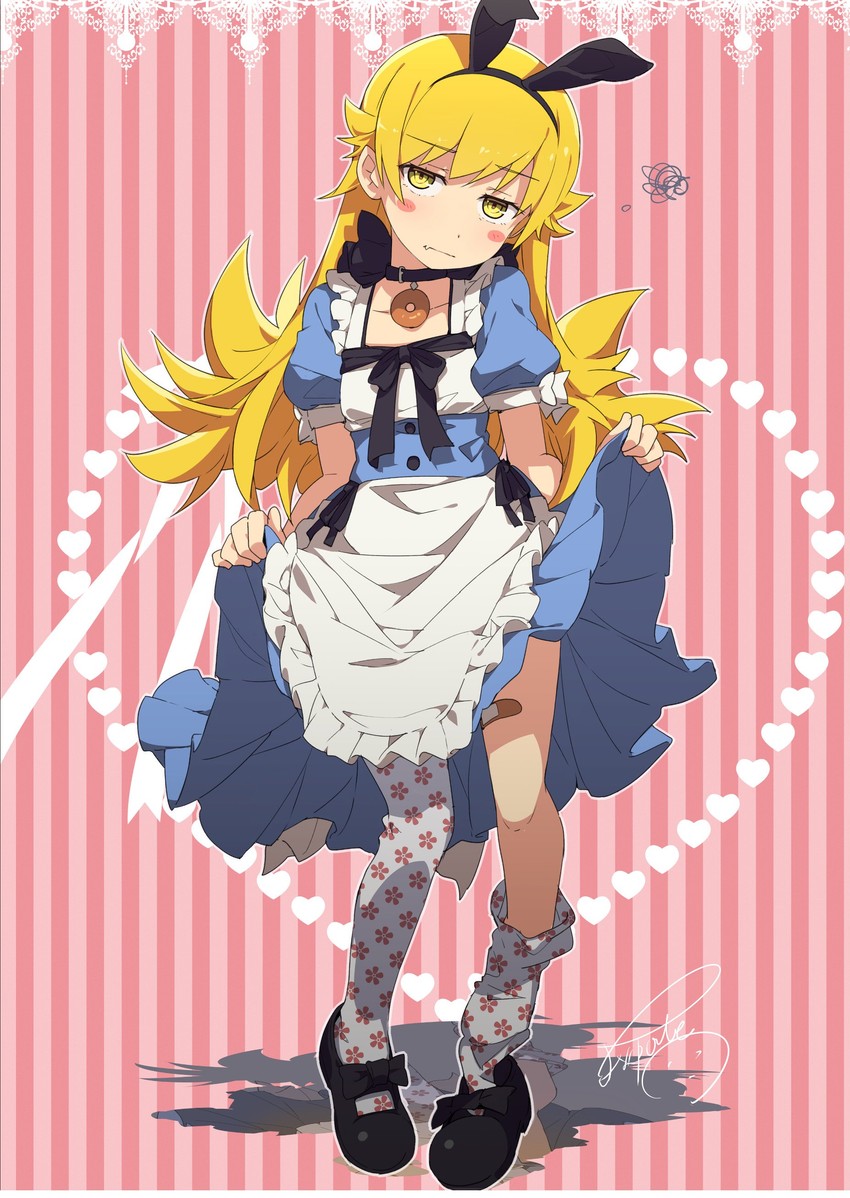 oshino shinobu and alice (monogatari and 1 more) drawn by ogipote