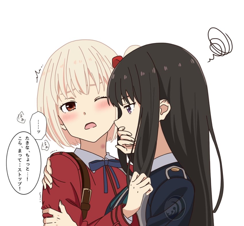 nishikigi chisato and inoue takina (lycoris recoil) drawn by wataame_(i20cd9kpqn98580)