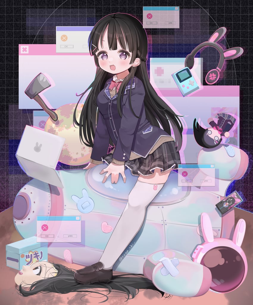 tsukino mito and nazono mito (nijisanji) drawn by amatsuka_yakumo