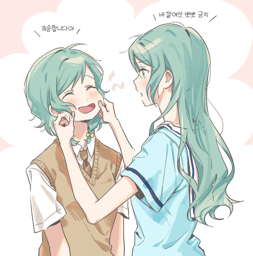 hikawa sayo and hikawa hina (bang dream!) drawn by zihacheol