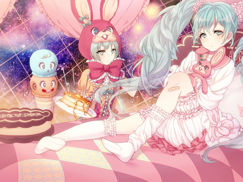 hatsune miku (vocaloid and 1 more) drawn by kurono_kito
