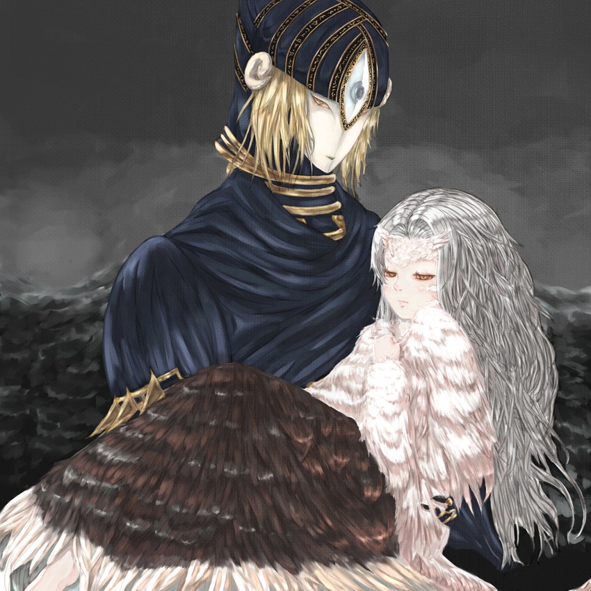 priscilla the crossbreed and lord's blade ciaran (dark souls and 1 more) drawn by kongou_kitai