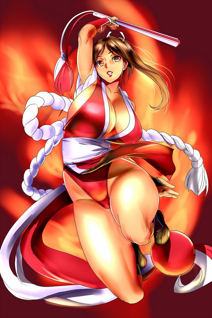 shiranui mai (the king of fighters and 1 more) drawn by judge_(oekaki)