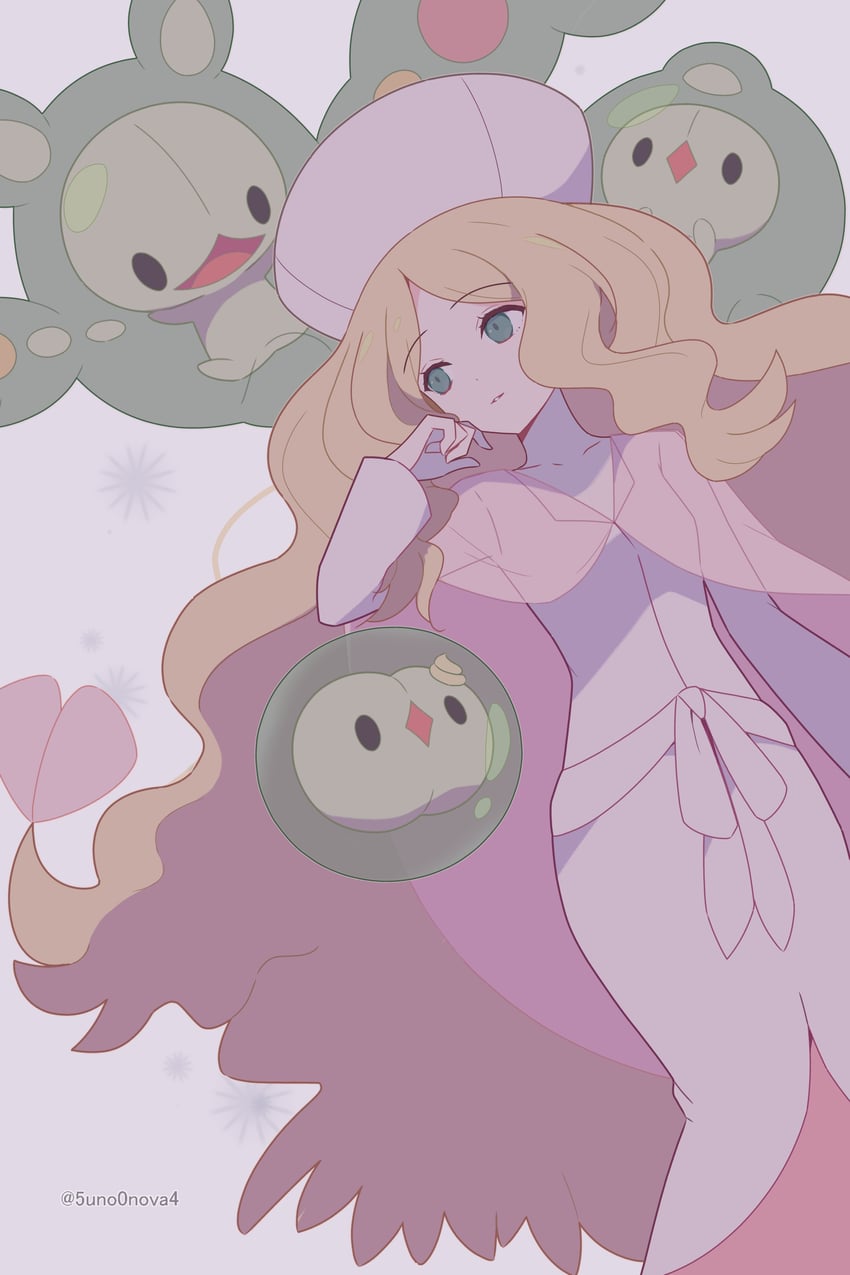 caitlin, reuniclus, solosis, and duosion (pokemon and 1 more) drawn by 343rone