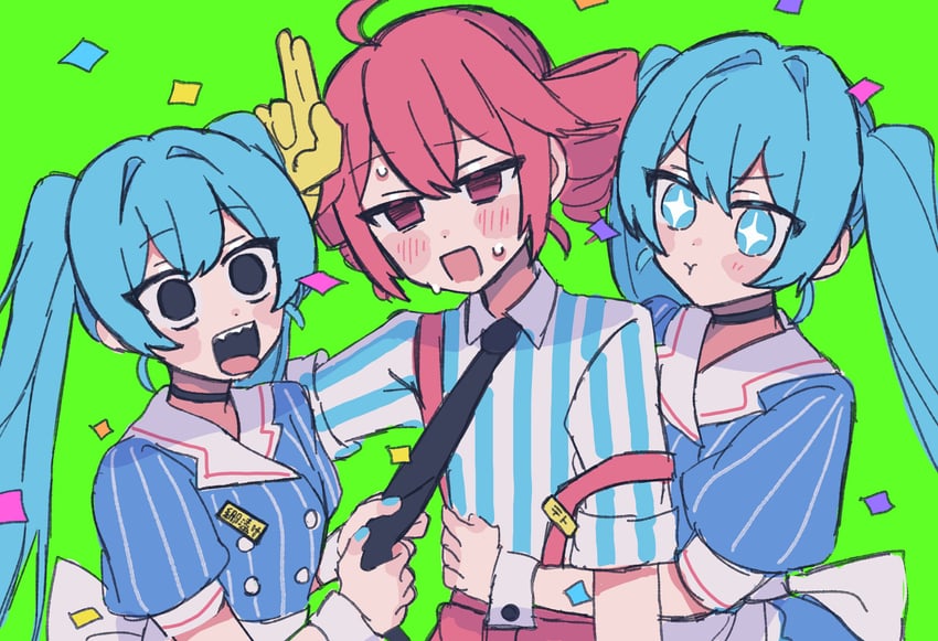 hatsune miku and kasane teto (vocaloid and 2 more) drawn by rtm1016