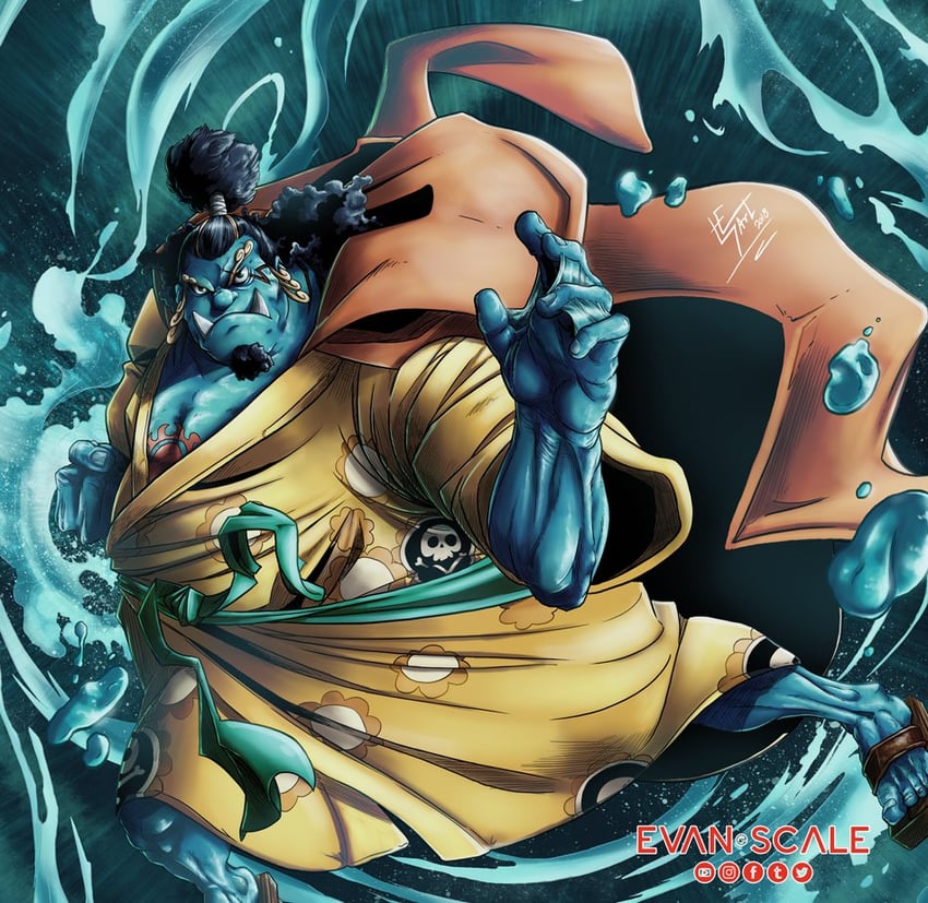 jinbe (one piece) drawn by evanscale