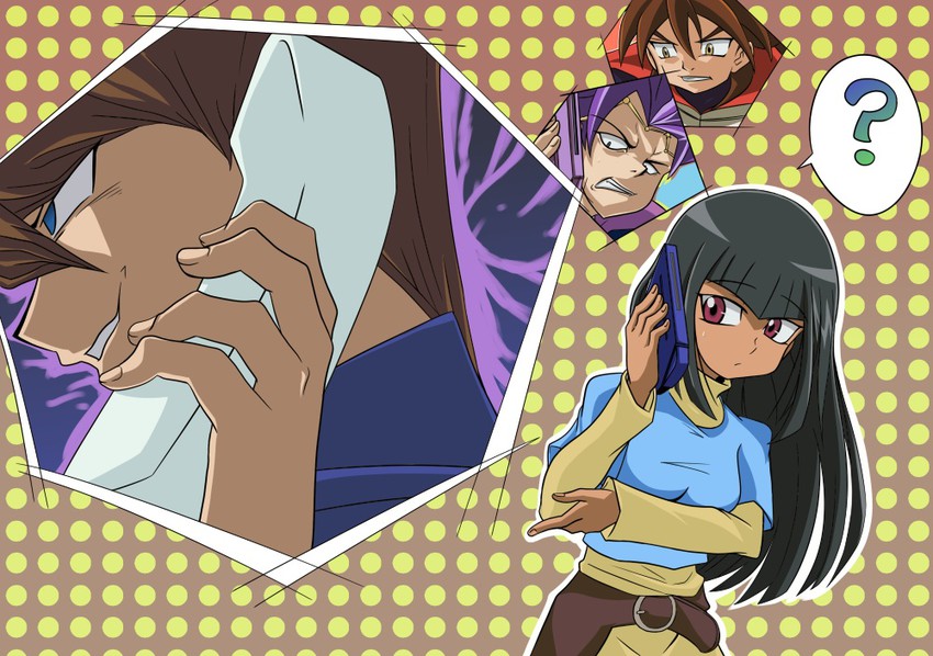 kaiba seto, kotsu masumi, shijima hokuto, and todo yaiba (yu-gi-oh! and 2 more) drawn by zeke_(analogmon)
