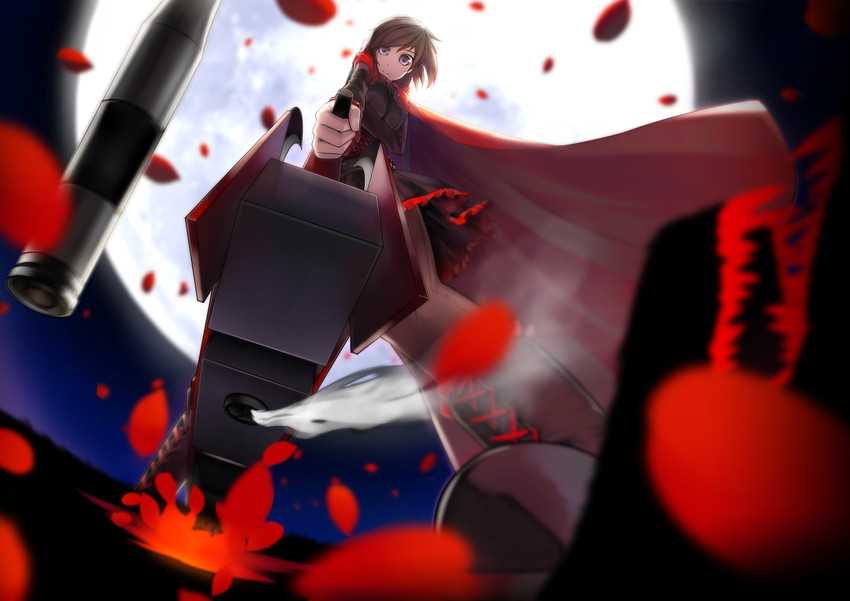 ruby rose, grimm, and beowolf (rwby) drawn by sein_(tgf19911119)