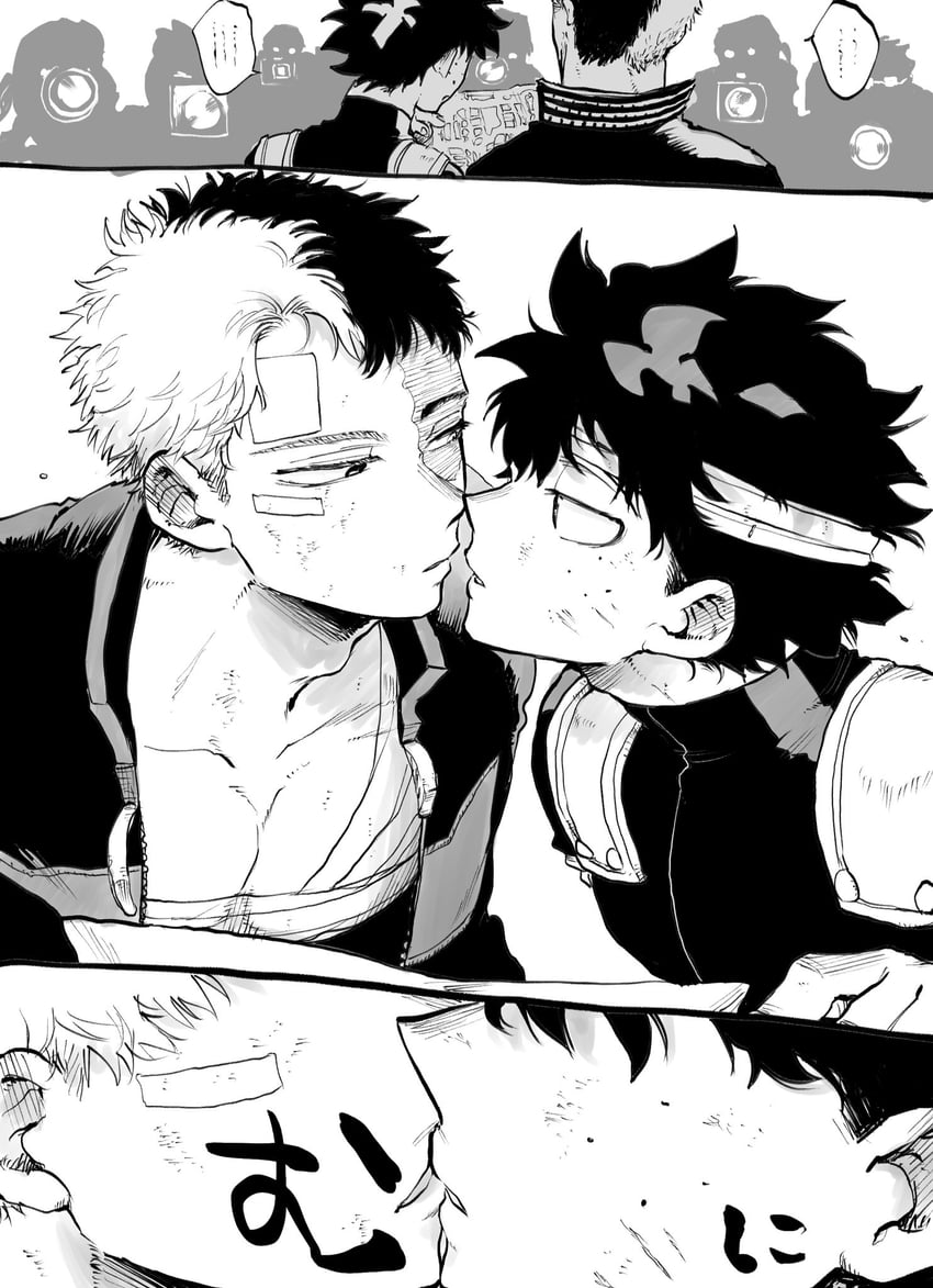 midoriya izuku and todoroki shoto (boku no hero academia) drawn by urinaru