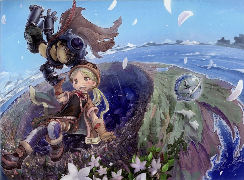 reg and riko (made in abyss) drawn by tsukushi_akihito