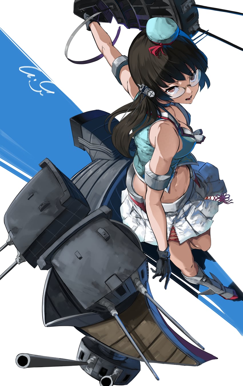 choukai and choukai kai ni (kantai collection) drawn by gegesan