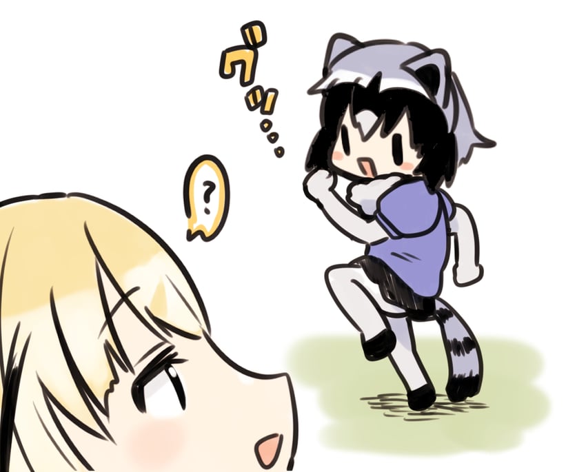 common raccoon and fennec (kemono friends) drawn by suicchonsuisui