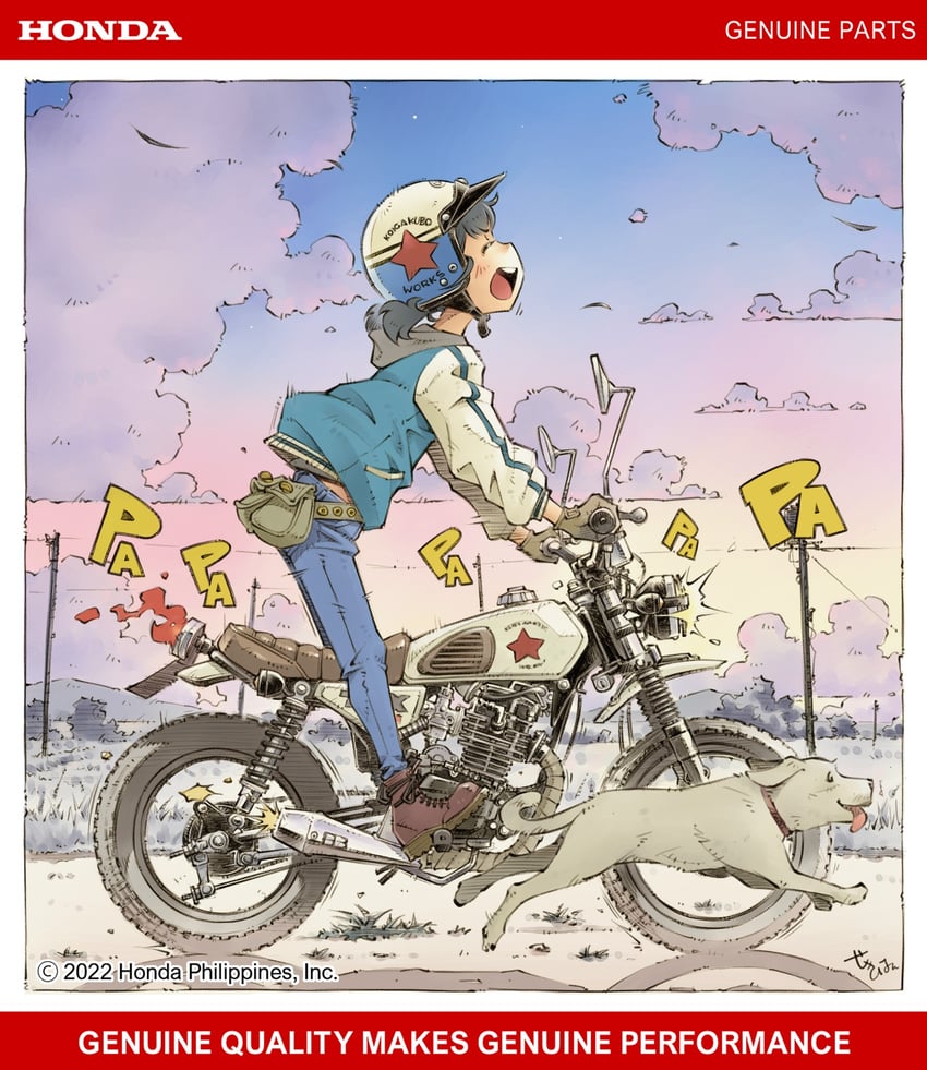 genie (genie's motorcycle life) drawn by sekihan