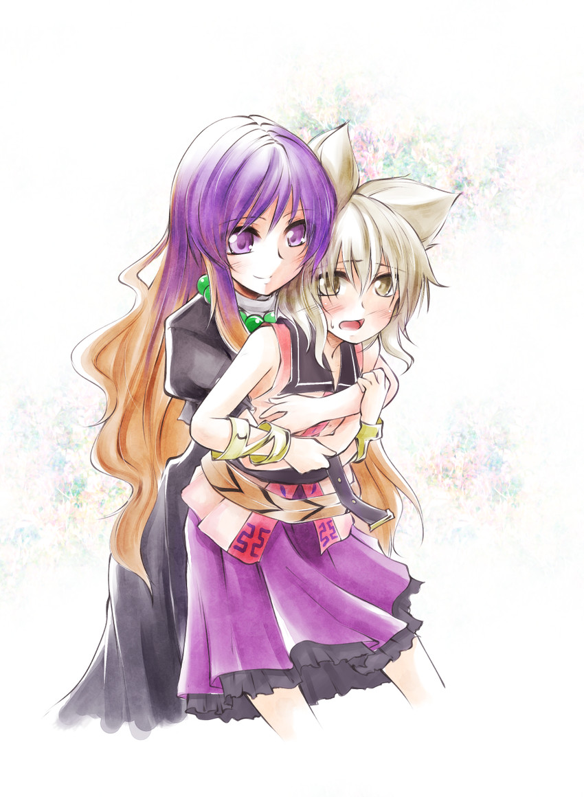 hijiri byakuren and toyosatomimi no miko (touhou) drawn by kakao_(noise-111)