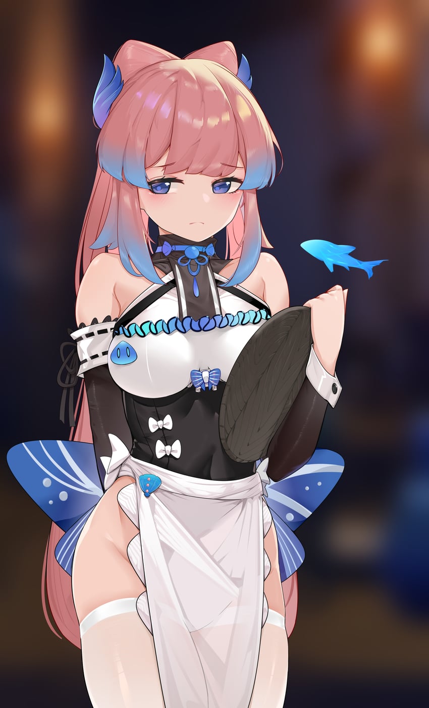 sangonomiya kokomi and slime (genshin impact) drawn by anji_lanuo