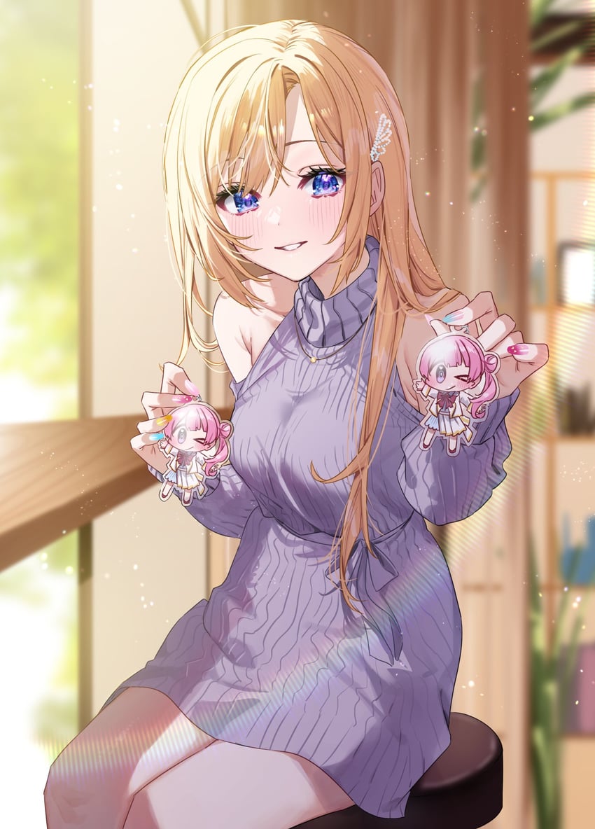 momoi maho (otaku chishiki zero no ore ga naze ka otokogiraina gyaru to otakatsu wo tanoshimu koto ni nattandaga) drawn by chigusa_minori