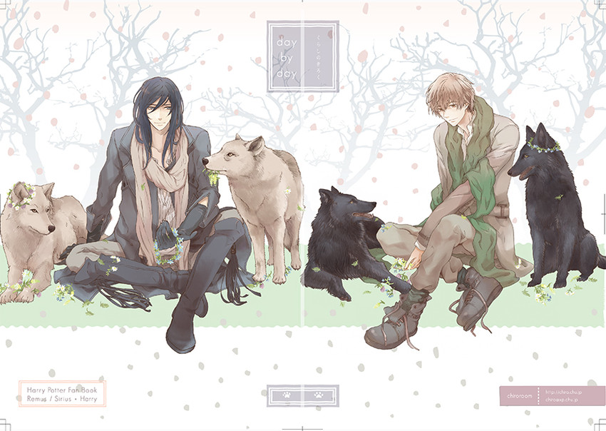 sirius black and remus john lupin (wizarding world and 1 more) drawn by chiroru_(chirokko)